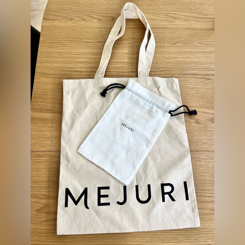 Mejuri Natural Canvas Tote and Pouch
